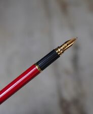 RARE STYLO PLUME WATERMAN LADY ALICE EN LAQUE ROUGE RUBIS - PLUME PL. OR MOYENNE