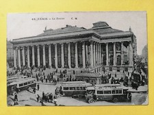 CPA FRANCE 75 - PARIS La BOURSE Autobus BRILLIÉ SCHNEIDER PB2 1911 Omnibus