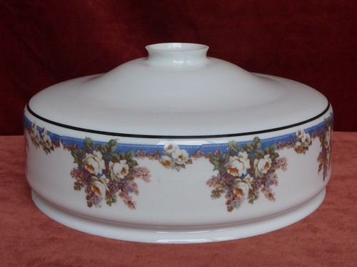 Abat jour verre ancien - ancien, blanc