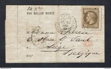 LE GENERAL RENAULT certain - BALLON MONTE YT N°31/Et. 20 pour LIEGE - CERTIFICAT