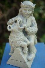 LB04 FIGURINE GARGOUILLE SAMSON ET LION  DRAGON GOTHIQUE CATHEDRALE J. BOSCH