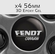 Autocollant caravane FENDT, autocollant de roue, époxy 56 mm, gel 3D noir et ...