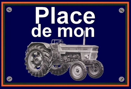 Plaque place mon tracteur - de,
