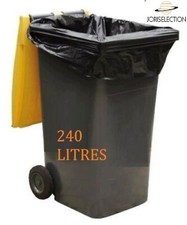 SAC POUBELLE POUBELLE HOUSSE POUR CONTENEUR 240 Litres     30  SACS