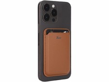 Porte-carte RFID magnétique compatible MagSafe - coloris marron - XCase