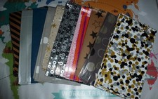 LOT 100 POCHETTES SACHETS PAPIER CADEAUX EMBALLAGE 10 MDL MULTICOLORE 12 x 20 CM