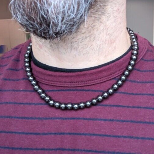 Collier homme 50cm perles - collier,