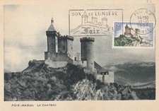 CARTE MAXIMUM 1ER JOUR  L'ARIEGE CHATEAU DE FOIX- 11/10/58 FOIX