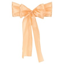 7"X108" Satin Chaise Écharpes Cravates, 20 Paquet Chaise Noeuds Ruban Champagne