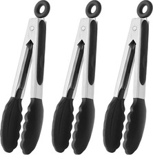 3pcs 7" Mini Kitchen Tongs