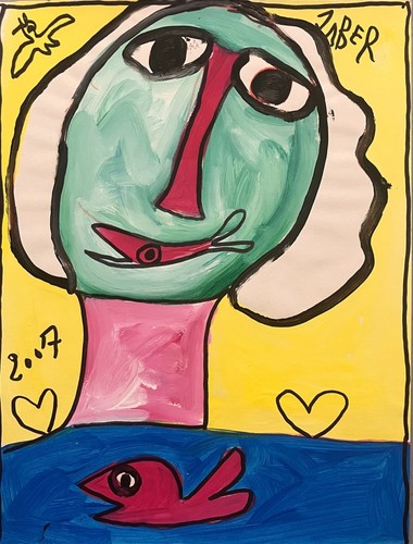 Jaber mahjoub acrylique - acrylique, sur