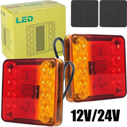 Feux arriere 12v 24v led - 2x,
