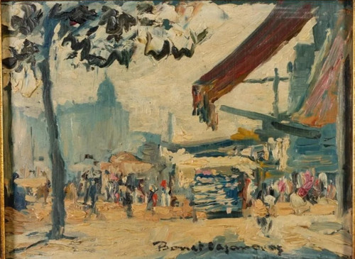 Tableau huile paysage - tableau,