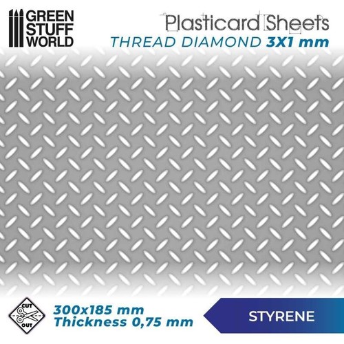 Plaque plasticard texturé - de,