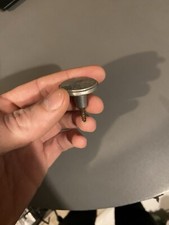 Poignée bouton de meuble rond tiroir aluminium alu métal vintage industriel