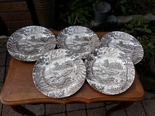 Lot 5 assiettes plates Ridgway