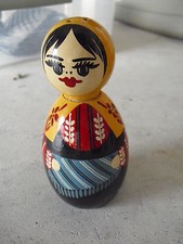 Unique hand painted wood - wood, asian