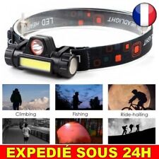 ✅ Lampe Frontale Rechargeable Batterie Pêche LED Camping Travail Lumière 2 Modes