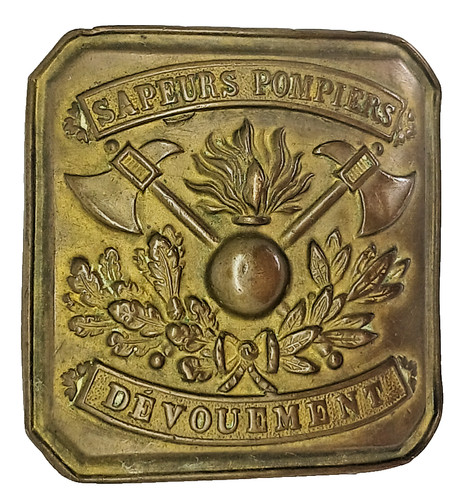 Plaque ceinturon sapeurs - ceinturon,