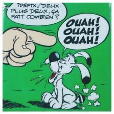 Aimant magnet décoratif Astérix, Idéfix Ouah! (79x55mm)