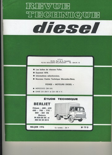 Revue technique berliet - technique,