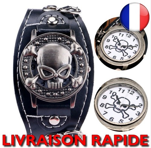 Montre pirates crâne - montre, cuir