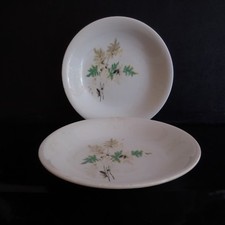 N2798 2 assiettes céramique faïence ORCHIES Moulin des Loups art déco PN France