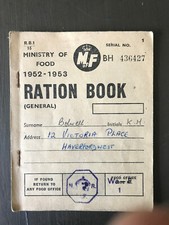 Ration Book Rationnement England  Militaria Bolwell K.M. 1952-1954 Havertordwest