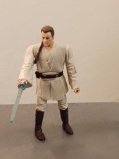 star wars figurine Obi Wan Kenobi avec sabre laser lumineux 2012 la menace fantô