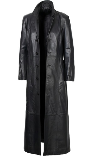 Manteau long cuir pour - cuir,