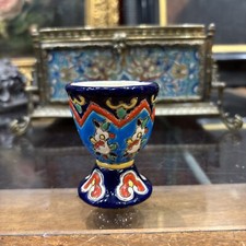 ancien coquetier en emaux de