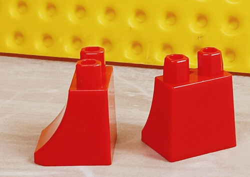 Lego red curved - red, long