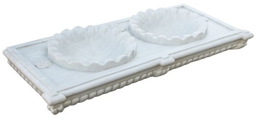 Lavabo baignoire marbre blanc - baignoire,