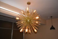 Lustre Starburst moderne fait main milieu du siècle mode plafonnier Spoutnik