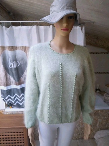 Superbe pull angora vert d - superbe,