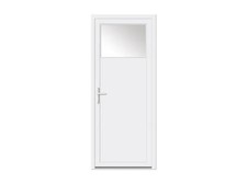 PORTE DE SERVICE PVC VITREE 1/4 HAUT 2150 x 900