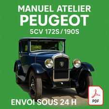 Manuel Atelier Peugeot 5cv 172