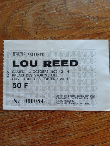 Lou reed ticket - ticket, de