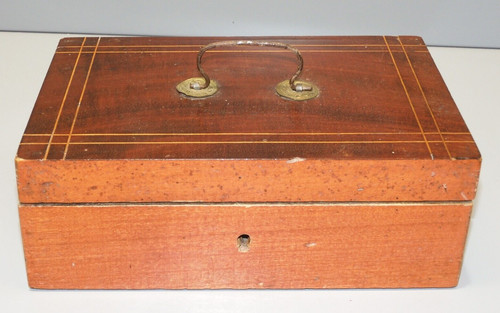 Ancienne boite placages bois - boite,