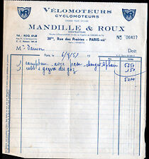 PARIS (XX°) USINE de CYCLOMOTEURS & VELOMOTEURS "MANDILLE & ROUX" en 1951