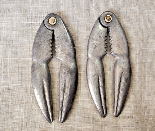 Vintage pair lobster claw crab - pair,