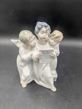Superbe groupe d'anges choristes en porcelaine Lladro Espagne 