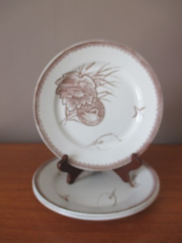 Assiettes plates sepia - 3,