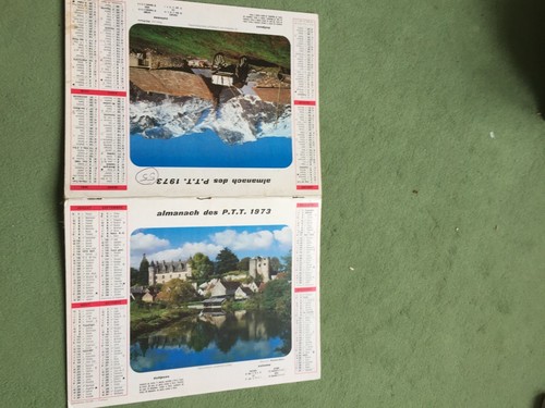Calendrier almanach ptt 1973 - calendrier,