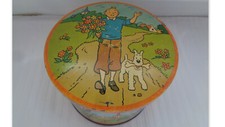 ANCIENNE BOITE EN FER BONBONS BROCHET TINTIN ET MILOU 1965