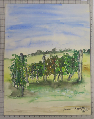 Tableau paysage vignes - paysage, de
