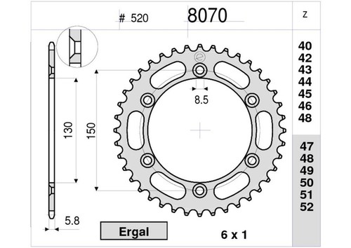 368070148blk engrenage 48 - -,