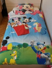 Housse de couette et taie d'oreiller 140x200 cm DISNEY "La Maison de Mickey"