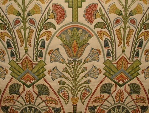 Rideau art déco - art, olive