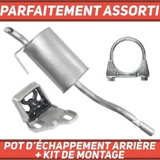 Pot d’échappement arrière pour Renault Clio 2 II B 1.2i 1.4i 1.6i Hayon 98-13